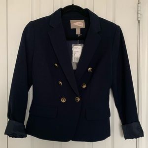 Forever 21 Navy Blue Double Breasted Blazer XS